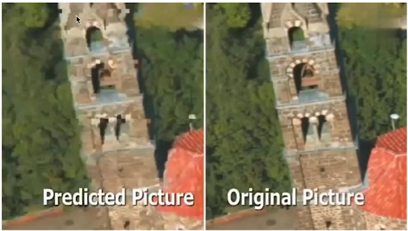 预测图像与实际图像